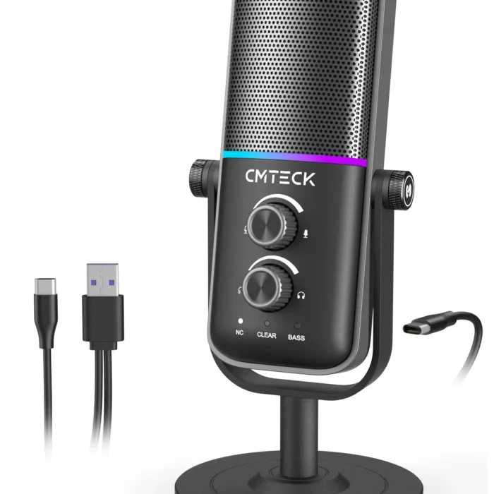 CMTECK XM600 mini wired USB microphone metal condenser gain knob for podcasting Nairobi Kenya