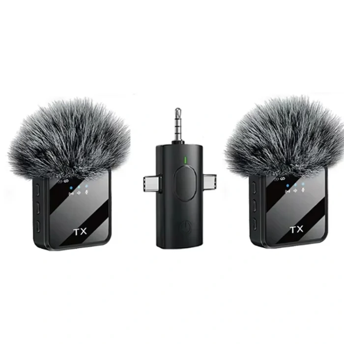 F11-2 2Mic 3-in-1 dual wireless lavalier microphone noise cancelling multi-port for live streaming Nairobi, Kenya