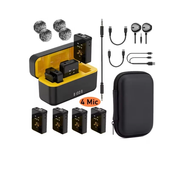 SX13 4-in-1 wireless lapel collar microphone noise cancelling multi mic for live streaming Nairobi Kenya.