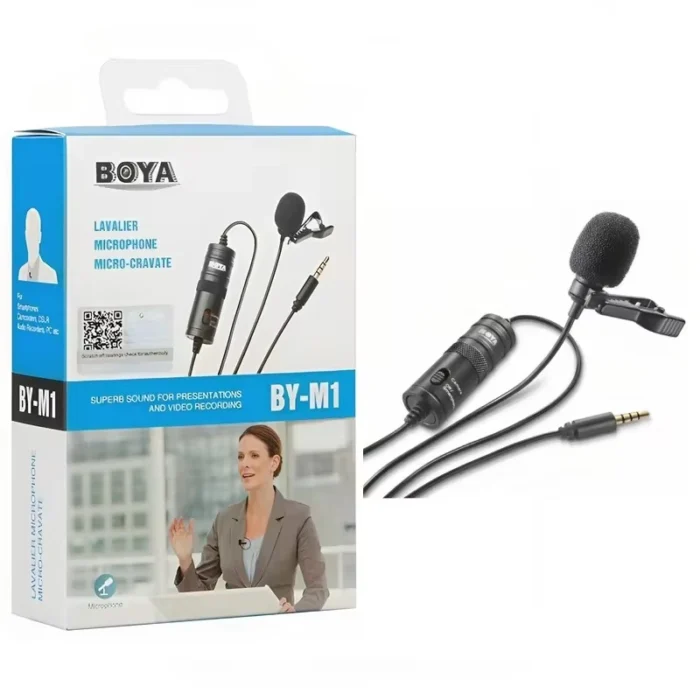 BOYA BY-M1 wired omnidirectional lavalier microphone 6m cable clip-on for vlogging Nairobi, Kenya