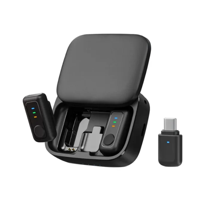 A1 magnetic 2.4G wireless lapel microphone ANC noise reduction long distance slide design for live streaming Nairobi Kenya