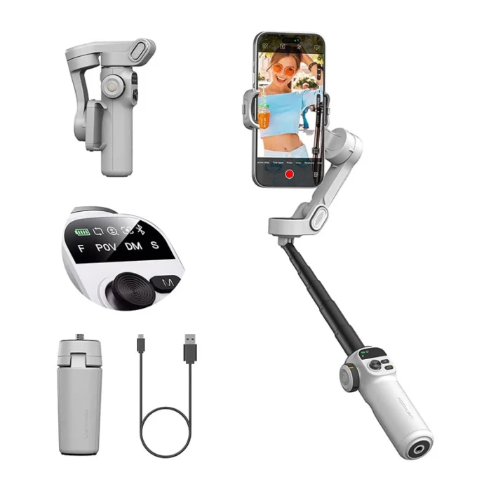 AOCHUAN Smart X2 3-axis gimbal stabilizer portable smart tripod OLED screen 360° rotation AI tracking for vlogging Nairobi Kenya