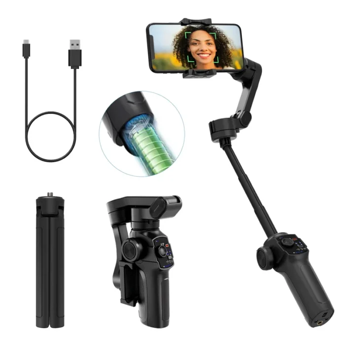 L9 3-axis gimbal stabilizer AI facial tracking zoom control 360-degree folding for vlogging Nairobi Kenya