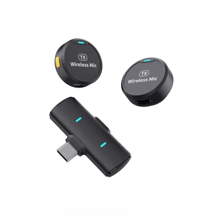M1 snap-on wireless collar microphone in use for vlogging live streaming Nairobi Kenya