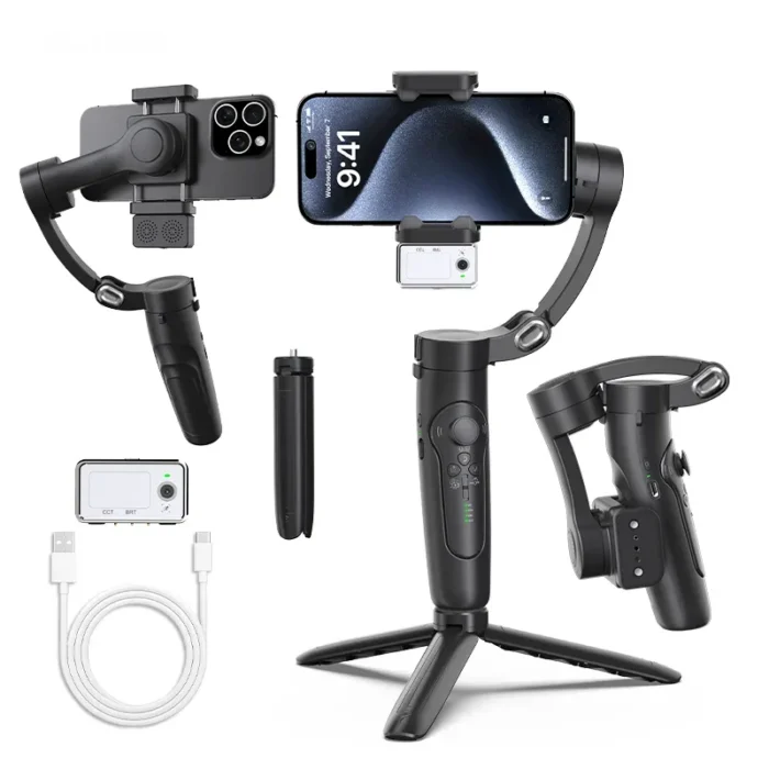 M3 Pro AI 3-axis smartphone gimbal stabilizer automatic face tracking for vlogging Nairobi Kenya