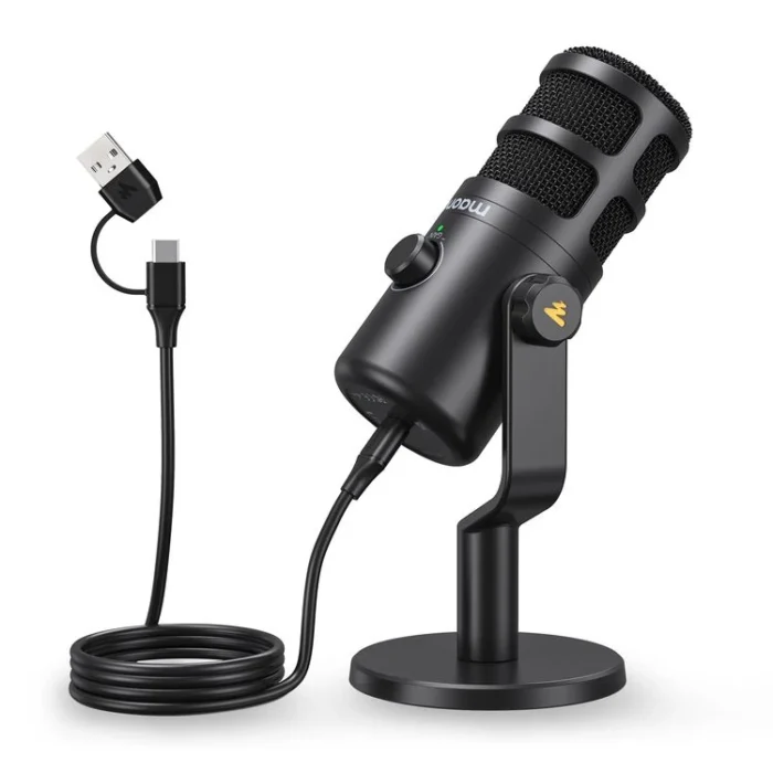 Maono PD100U USB dynamic microphone gain adjustment for podcasting recording Nairobi Kenya