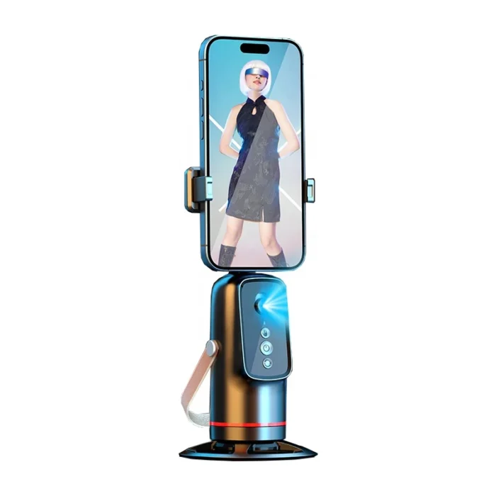 Q03 360 auto face tracking gimbal stabilizer in use for vlogging live streaming Nairobi Kenya